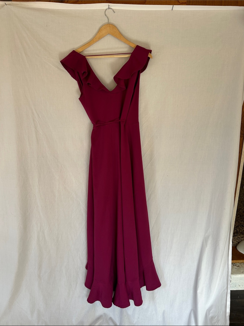 Leith Raspberry Ruffle Maxi Dress - Picture 3 of 4